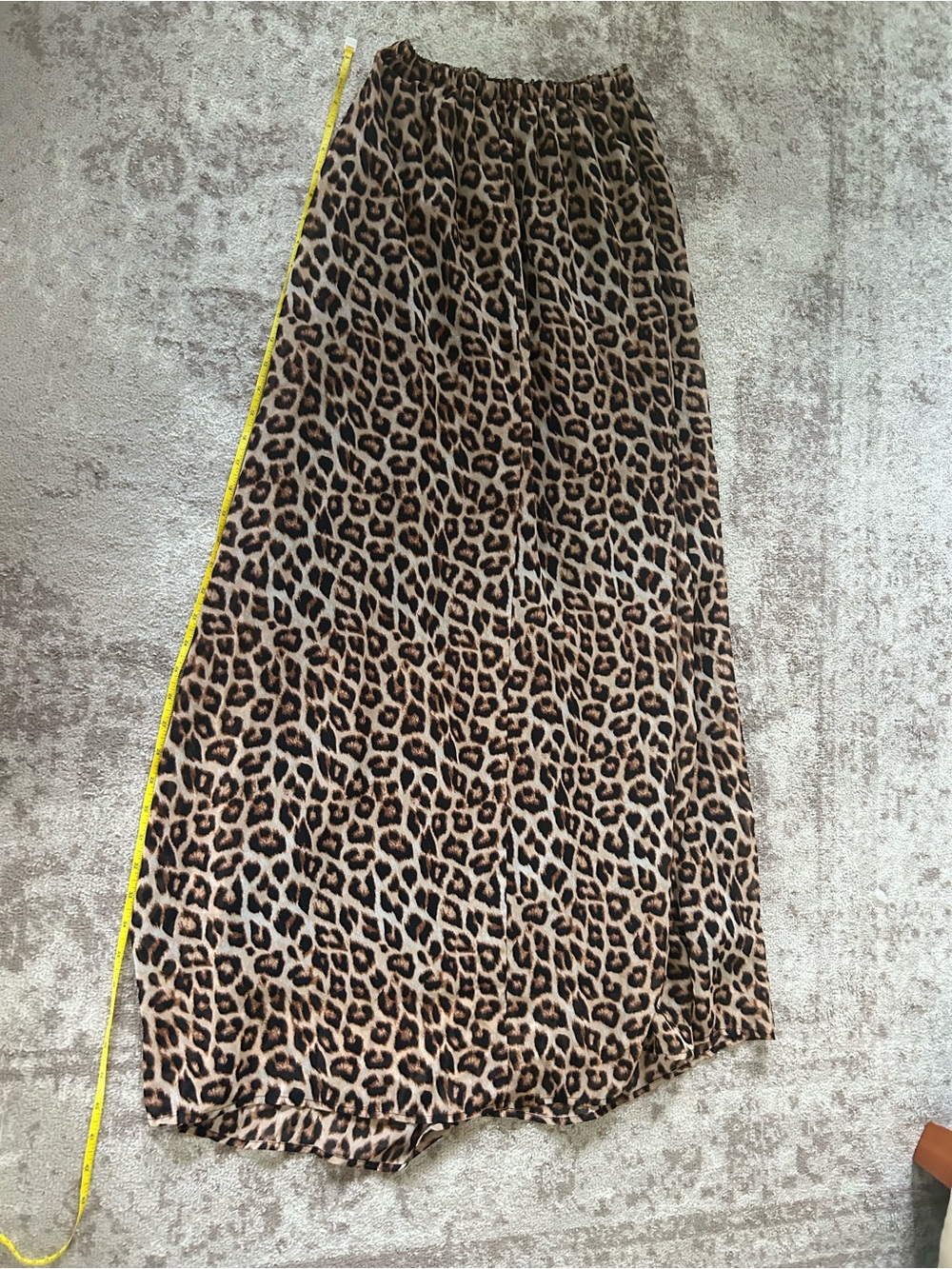 Leopard Print Maxi Skirt - Brown Animal Print